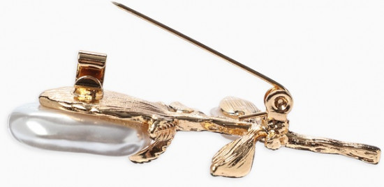 Брошь «Жемчуг. Цветок Роза»