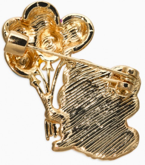 Брошь перламутровый «Лягушка с воздушными шариками»