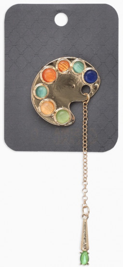 Брошь-кулон «Палитра с кистью»