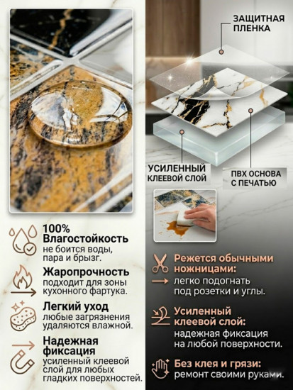 Панели самоклеящиеся для стен SFG-023