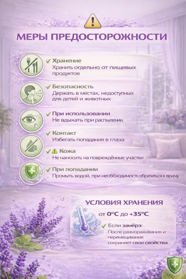 Освежитель воздуха-акваспрей «Лаванда и мята»