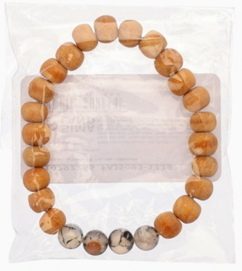 Браслет из сандалового дерева с агатом