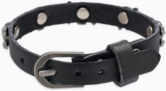 Браслет кожаный «Хардкор. Череп пиратов»