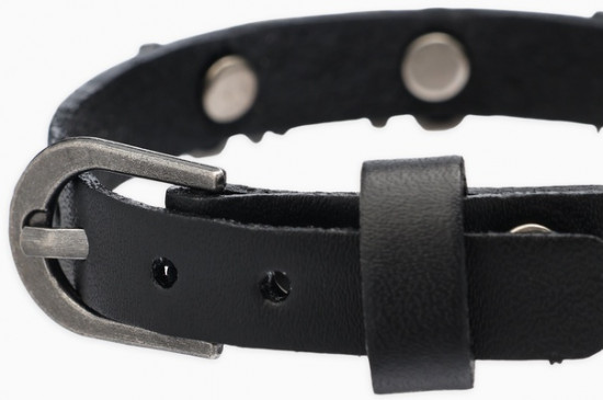 Браслет кожаный «Хардкор. Череп пиратов»