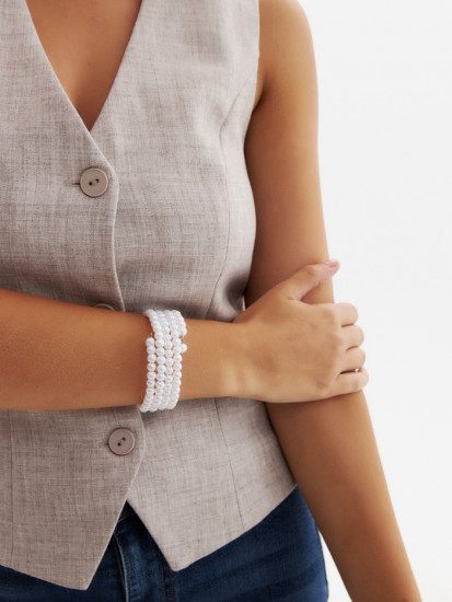 Браслет пружинка «Жемчуг. Невеста»