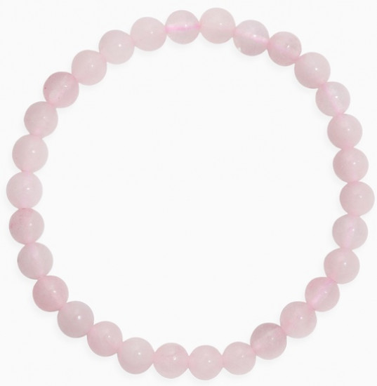 Набор браслетов из бусин «Кварц розовый и аквамарин»