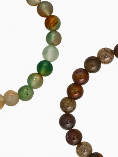 Набор браслетов «Раухтопаз и Агат»