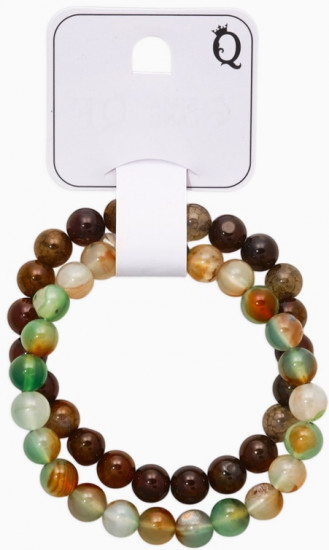 Набор браслетов «Раухтопаз и Агат»