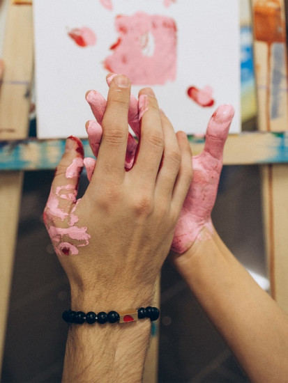 Браслеты парные из бусин «Неразлучники. Сердце»