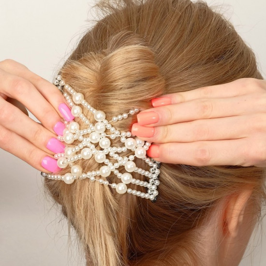 Зажим для волос «Жемчужная сетка»