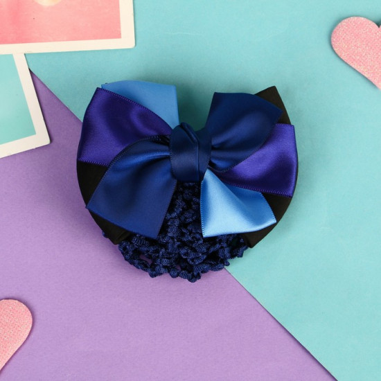 Заколка-автомат для волос с сеточкой для пучка «Бантик»