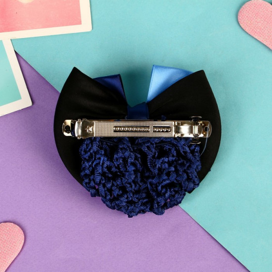 Заколка-автомат для волос с сеточкой для пучка «Бантик»