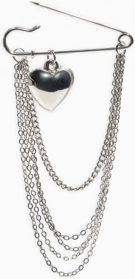 Булавка с цепочками «Сердце» 