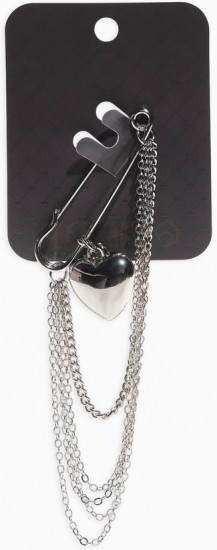 Булавка с цепочками «Сердце» 