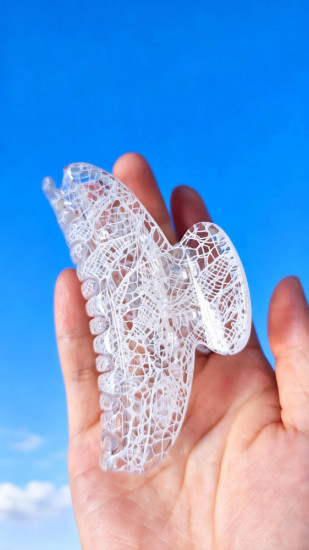 Заколка-крабик для волос «Кружева»