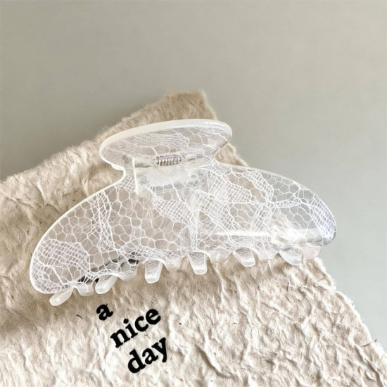 Заколка-крабик для волос «Кружева»