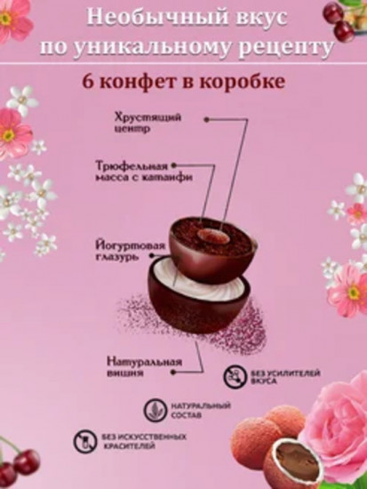 Драже «Трюфель с вишней с тестом катаифи»