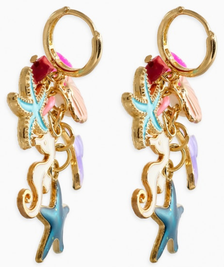 Серьги «Морской мир»