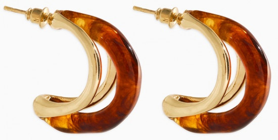 Серьги большие «Стиль. Полукольцо»