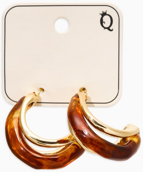 Серьги большие «Стиль. Полукольцо»