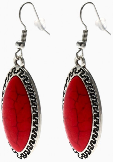 Серьги под натуральный камень «Натурель» эллипс