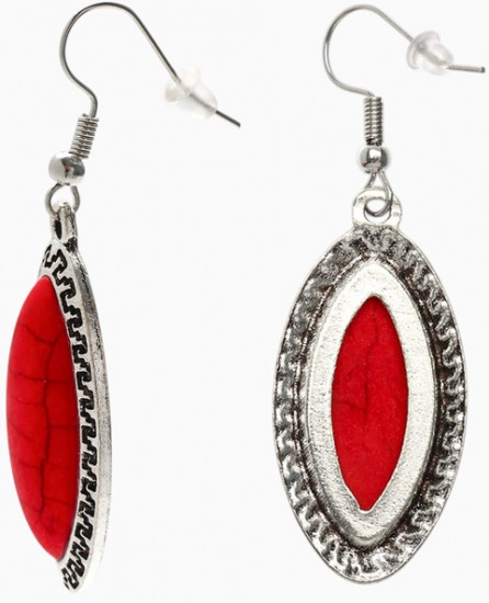 Серьги под натуральный камень «Натурель» эллипс