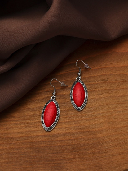 Серьги под натуральный камень «Натурель» эллипс