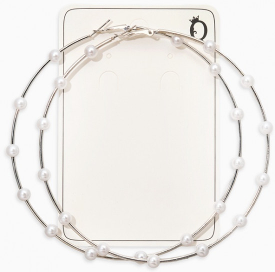 Серьги-кольца «Жемчуг»