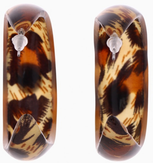 Серьги кольца «Леопард»