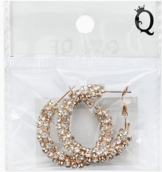 Серьги-кольца женские «Россыпь»