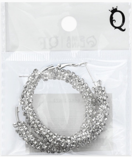 Серьги-кольца женские «Россыпь»