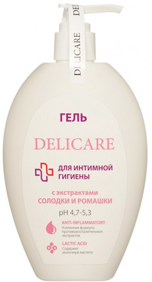 Гель для интимной гигиены с экстрактами корня солодки и ромашки