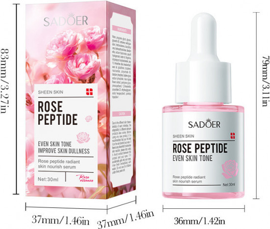 Увлажняющая антивозрастная сыворотка для лица с пептидами розы и ниацинамидом