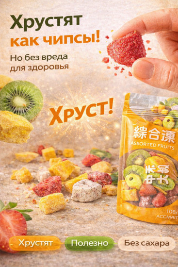 Сублимированные фрукты ассорти