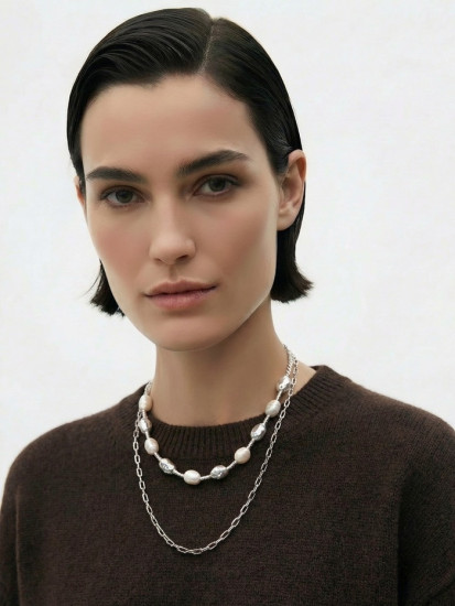 Колье цепочка «Жемчуг барокко»