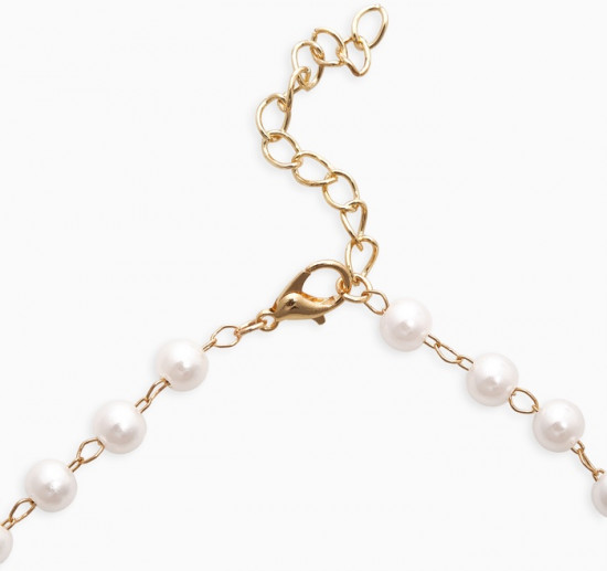 Колье на жемчужной дорожке «Ромашка»