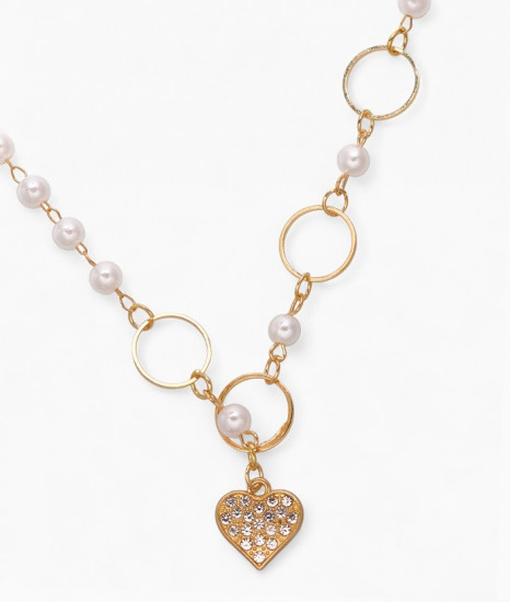 Колье с жемчугом «Сердце»