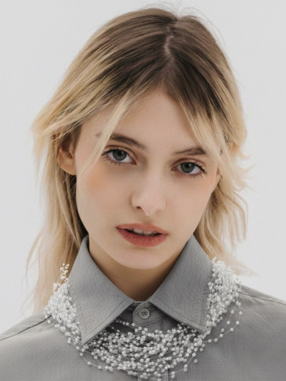 Чокер на леске многослойный «Жемчужная богема»