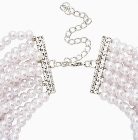 Чокер-бусы многослойный «Жемчужная императрица»