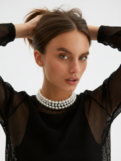 Чокеры из бусин «Сияние жемчуга»