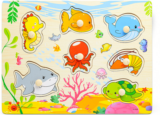 Пазл-вкладыш «Морской мир»