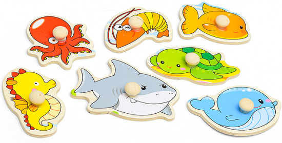 Пазл-вкладыш «Морской мир»