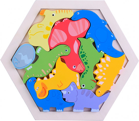 Пазл-вкладыш «Дружные динозаврики»