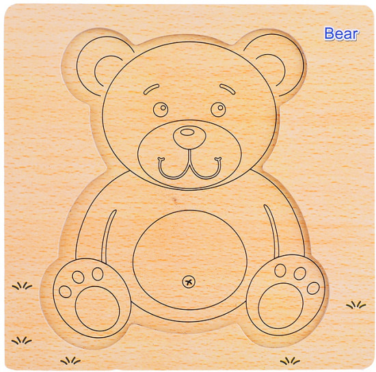 Пазл-вкладыш «Мишка»