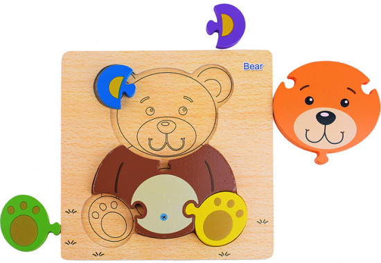 Пазл-вкладыш «Мишка»