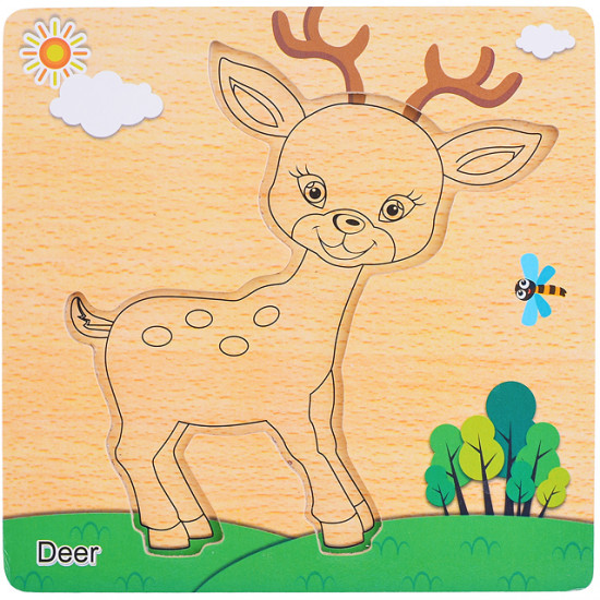 Пазл-вкладыш «Олененок»