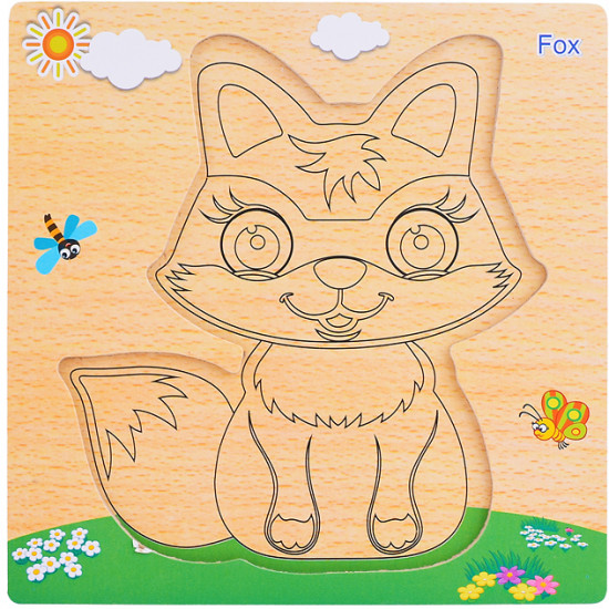 Пазл-вкладыш «Лисичка»