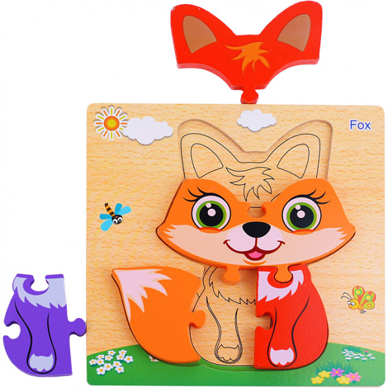 Пазл-вкладыш «Лисичка»
