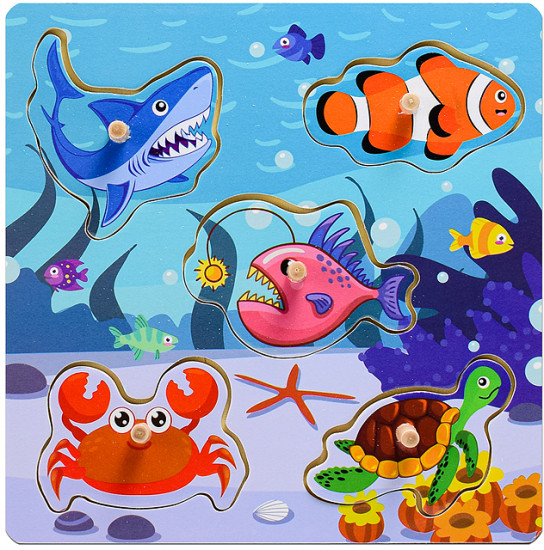 Пазл-вкладыш «Морской мир»