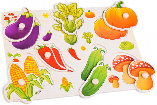 Пазл-вкладыш «Овощная грядка»